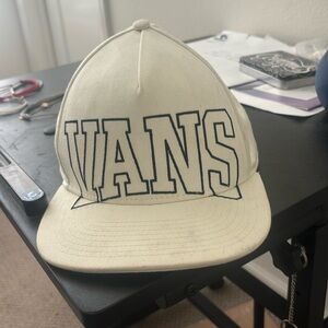 Cream colored vans hat